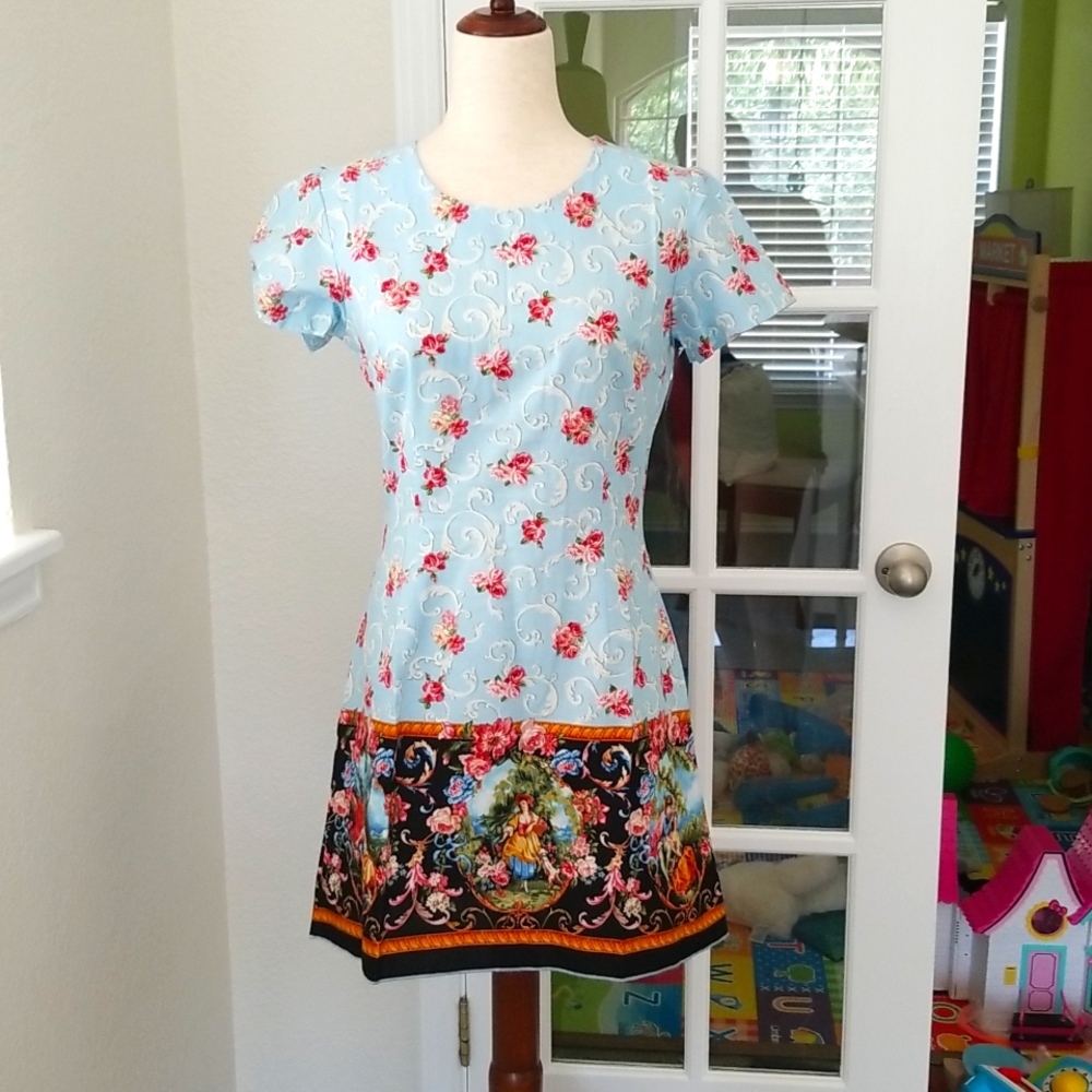 Bernie Dexter Rare Renaissance Mini Dress - Picture 2 of 15